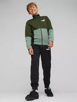 Спортивный костюм Puma Colorblock Poly Suit cl B, зеленый