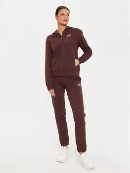 Спортивный костюм regular fit Ea7 Emporio Armani, коричневый