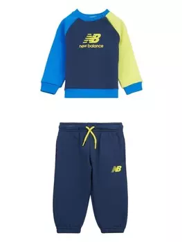 Спортивный костюм с цветными блоками New Balance Kids, синий
