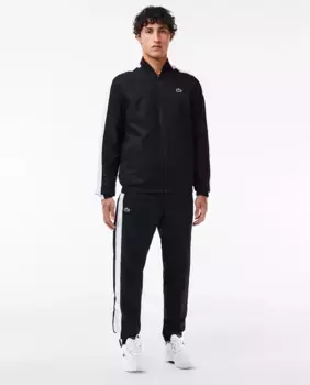Спортивный костюм с цветными блоками Теннисный спортивный костюм Lacoste, черный