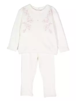 Спортивный костюм с цветочной вышивкой Patachou, нейтральный цвет
