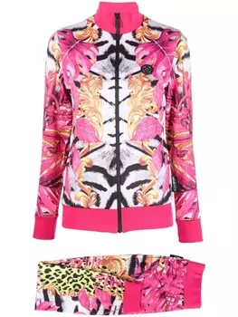 Спортивный костюм с графичным принтом Plein Sport, розовый