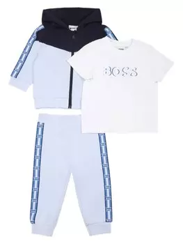 Спортивный костюм с капюшоном BOSS Kidswear (комплект из трех шт.), синий
