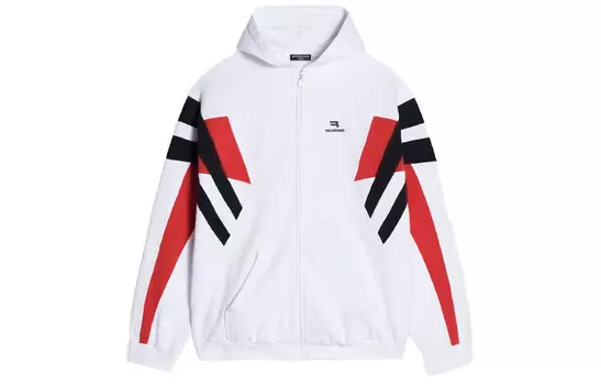 Спортивный костюм с капюшоном на молнии Sporty B Balenciaga, белый