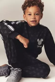 Спортивный костюм с контрастными полосками H&M, черный