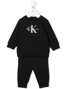 Спортивный костюм с логотипом Calvin Klein Kids, черный
