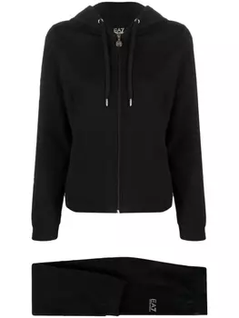 Спортивный костюм с логотипом Ea7 Emporio Armani, черный