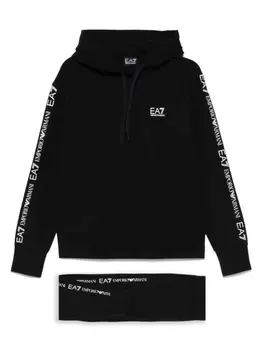 Спортивный костюм с логотипом Ea7 Emporio Armani, черный