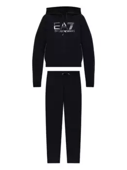 Спортивный костюм с логотипом Ea7 Emporio Armani, черный