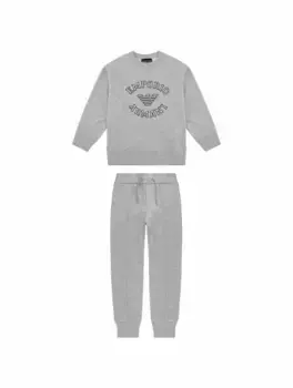 Спортивный костюм с логотипом EMPORIO ARMANI, серый