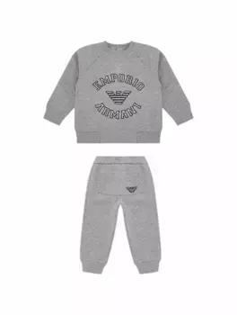 Спортивный костюм с логотипом EMPORIO ARMANI, серый