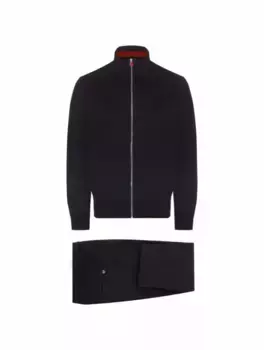 Спортивный костюм с логотипом Kiton, тёмно-синий