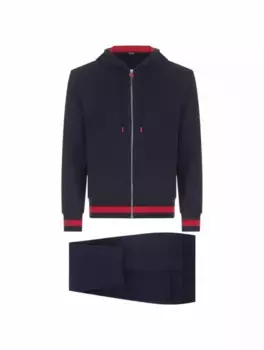 Спортивный костюм с логотипом Kiton, тёмно-синий