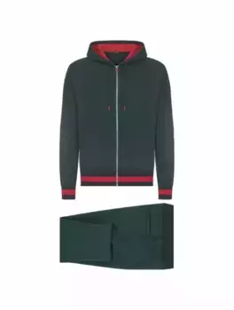 Спортивный костюм с логотипом Kiton, зелёный
