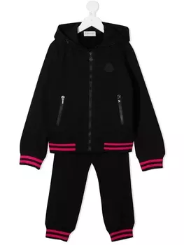 Спортивный костюм с логотипом Moncler Enfant, черный