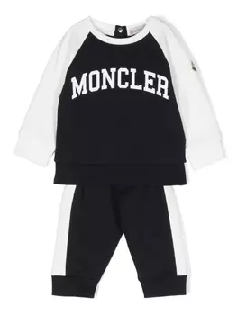 Спортивный костюм с логотипом Moncler Enfant, синий