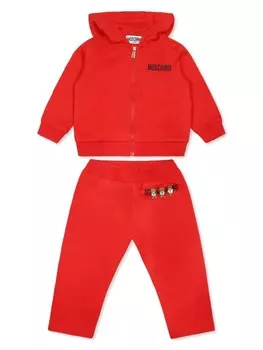 Спортивный костюм с логотипом Moschino Kids, красный