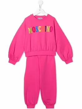 Спортивный костюм с логотипом Moschino Kids, розовый