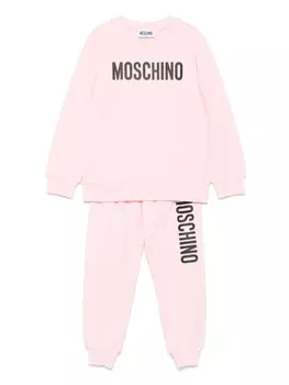 Спортивный костюм с логотипом Moschino Kids, розовый
