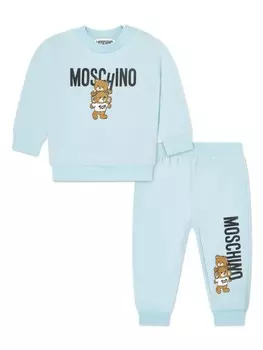 Спортивный костюм с логотипом Moschino Kids, синий