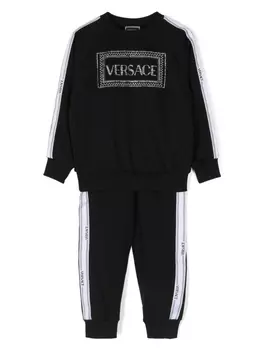 Спортивный костюм с логотипом Versace Kids, черный