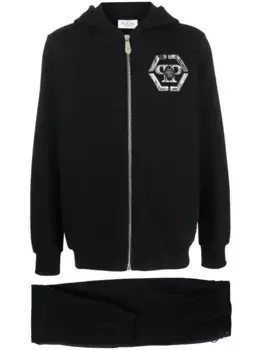 Спортивный костюм с принтом Skull Philipp Plein, черный
