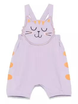Спортивный костюм с рисунком кошки Stella McCartney Kids, фиолетовый