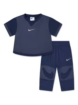 Спортивный костюм с вышитым логотипом Swoosh Nike Kids, синий
