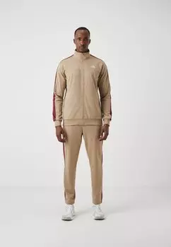 Спортивный костюм Small Logo Colorblock Tracksuits adidas Sportswear, бледно-карго/тенево-красный