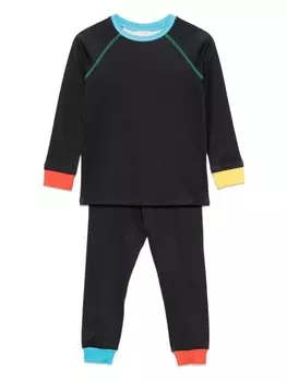 Спортивный костюм Stella McCartney Kids с контрастной отделкой, черный
