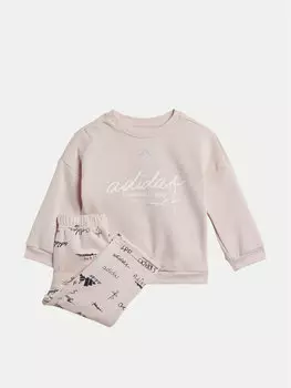 Спортивный костюм свободного покроя Adidas, розовый