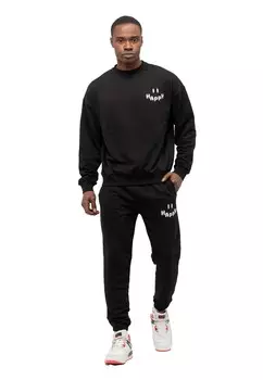 Спортивный костюм tom barron в стиле оверсайз с вышивкой Tom_Barron, черный