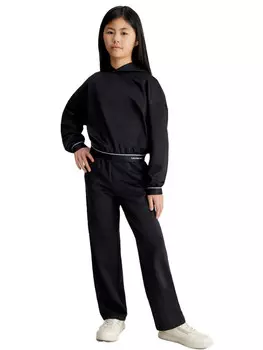 Спортивный костюм tuta shine logo per ragazze Calvin Klein, черный
