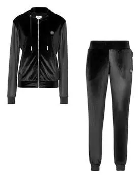 Спортивный костюм Velvet Jogging: верх/брюки со стразами Skull PHILIPP PLEIN, черный