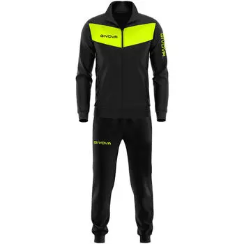Спортивный костюм Visa 4S Черный/Желтый флюоресцентный полиэстер GIVOVA, цвет negro