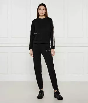 Спортивный костюм женский Ea7 Regular Fit, черный / серо-бежевый