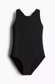 Спортивный купальник с лайкрой H&M, черный
