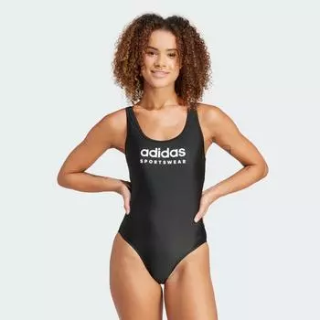 Спортивный купальник с U-образной спинкой ADIDAS, цвет blanco