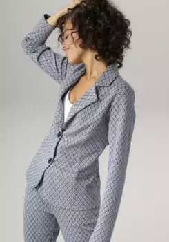 Спортивный пиджак Aniston CASUAL в экстравагантной клетке, черный