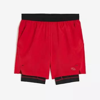 Спортивный шорты H&M DryMove Double-layered, красный
