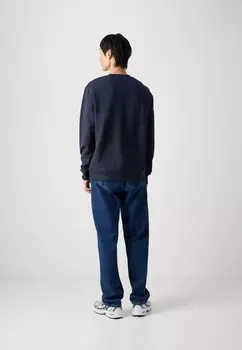 Спортивный свитер CREW NECK RIBBED DETAILS Marc O'Polo, темно-синий