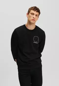 Спортивный свитер IKONIK OUTLINE KARL LAGERFELD, черный