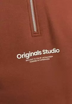 Спортивный свитер JORVESTERBRO QUARTER ZIP Jack & Jones, коричневый