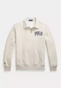 Спортивный свитер LOGO FLEECE QUARTER-ZIP SWEATSHIRT Ralph Lauren, светло-серый