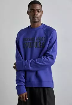 Спортивный свитер LOGO GOTH Versace, синий