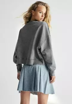 Спортивный свитер MANHATTAN SLOGAN CITY GRAPHIC WASHED PETITE Next, серый