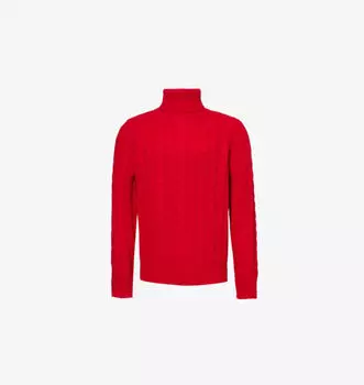 Спортивный свитер Polo Sport с высоким воротом, свободного кроя, из смеси шерсти и кашемира Polo Ralph Lauren, красный