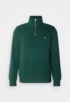 Спортивный свитер SHIELD HALF ZIP GANT, темно-зеленый