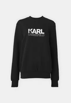 Спортивный свитер STACK LOGO KARL LAGERFELD, черный