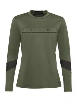 Спортивный свитер VAUDE Athletic Sweater W Qimsa LS Logo ST, темно-зеленый